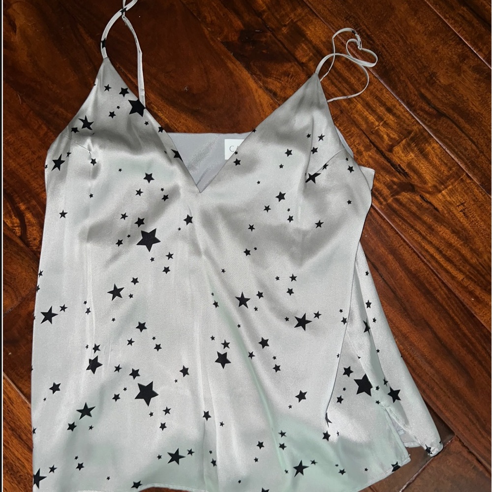 Silk star top from saks fifth avenue